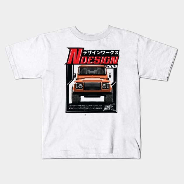 landrover defender 110 Kids T-Shirt by naquash